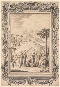 Illustration et conception de bordure pour Kupfer-Bibel (Bible de cuivre) - Johan Melchior Füssli