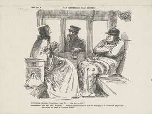 Caricature des nombreux accidents sur la ligne de chemin de fer du Rhin, 1866 (D