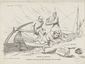 Caricature de Bismarck et de la Confédération allemande, 1866