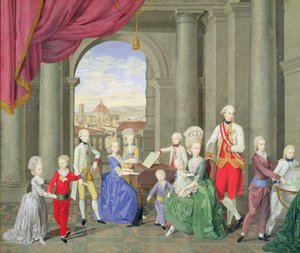 La famille de Pierre Léopold, grand-duc de Toscane (1747-92), plus tard Léopold II, empereur romain germanique, vers 1782 - Johan Moll
