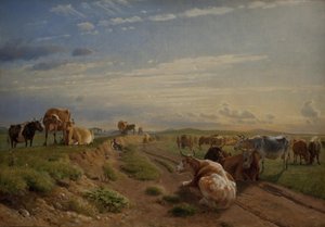 Un Lieu de Traite près du Manoir de Vognserup, Zélande - Johan Thomas Lundbye