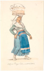 Italienne avec un panier sur la tête - Johan Thomas Lundbye