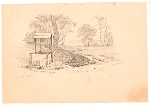 La source. Illustration pour "Fables pour enfants" de Kaalund. Voir commentaire du catalogue d