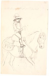 Petit garçon à cheval - Johan Thomas Lundbye