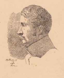 Portrait de profil du frère aîné de l