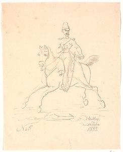 Soldat à cheval, tourné vers la gauche - Johan Thomas Lundbye