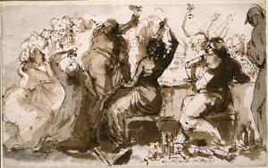 Un déjeuner debout - Johan Tobias Sergel