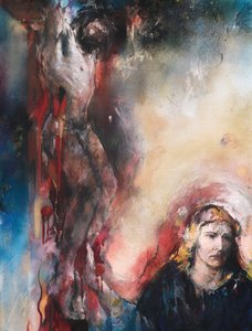 Le toucher de Marie · Jésus sur la croix - Johan Vlok Louw