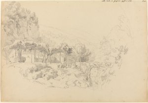 Une tonnelle ombragée dans la vallée de Gragnano - Johann Adam Klein