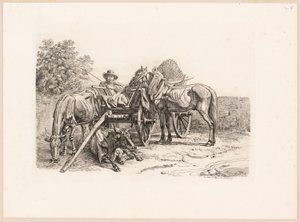 Fermier et sa charrette