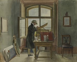 Johann Christoph Erhard dans son atelier, 1818 - Johann Adam Klein