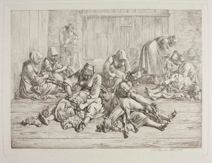 Tonte des moutons - Johann Adam Klein
