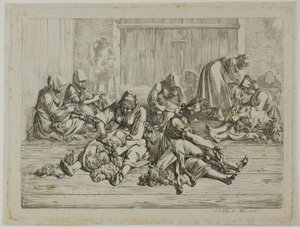 Tonte des moutons - Johann Adam Klein