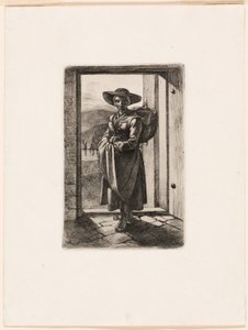 La femme hongroise qui se tient à la porte - Johann Adam Klein