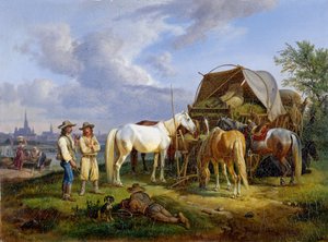 Charretiers hongrois - Johann Adam Klein