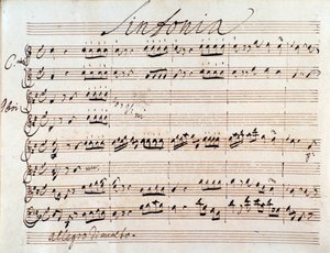 Première page de la partition musicale d