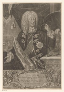Portrait de George II, roi de Grande-Bretagne - Johann Andreas Pfeffel (der Jüngere) (possibly)