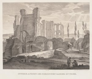 Vue intérieure des thermes romains de Trèves