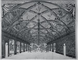 La salle des Géants avec le ballet mauresque à Dresde en 1678