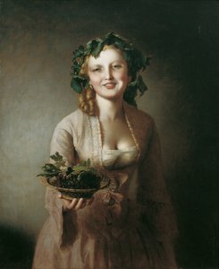Lexi avec les raisins