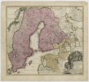 Regni Sueciae, ca 1730 - Johann Baptista Homann