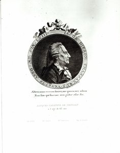 Portrait médaillon de Giacomo Casanova (1725-98) à 63 ans, 1788