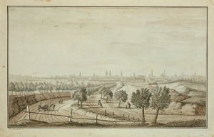 Vue de la porte Hallesch - Johann Carl Wilhelm Rosenberg