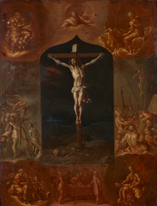 Le Christ crucifié et sept scènes bibliques - Johann Carl von Reslfeld