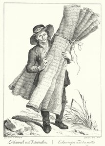 Vendeur de tapis (gravure) - Johann Christian (after) Brand