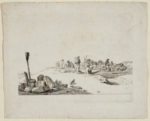 Paysage avec paysans - Johann Christian Brand
