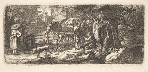 Aumône donnée par un conducteur de charrette, 1814 - Johann Christian Erhard