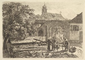 Blanchisseuse à un puits artésien, 1817 - Johann Christian Erhard