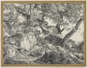 Dans le parc du Palazzo Chigi, Ariccia - Johann Christian Reinhardt