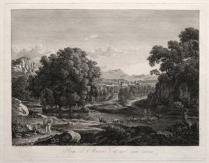 Paysage héroïque : Traversée de la rivière par le bétail