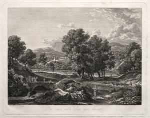 Paysage héroïque: La danse des bergers sur le pont