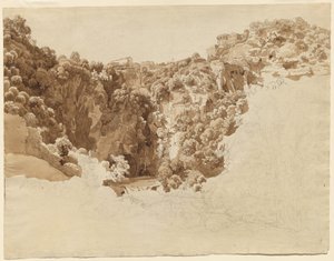Tivoli et le Temple de la Sibylle au-dessus des gorges de l