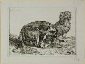 Deux chiens au repos, de Die Zweite Thierfolge - Johann Christian Reinhart