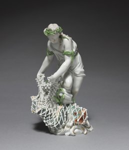 Pêcheuse, fabriquée par la manufacture de porcelaine de Ludwigsburg, Allemagne, vers 1765