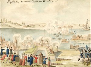Charles XII traversant la Dvina, 1701