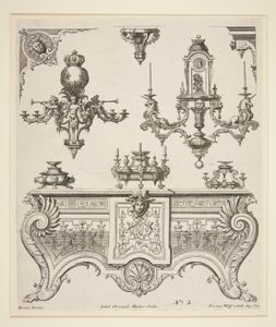 Feuille de motifs ornementaux - Johann Christoph Hafner