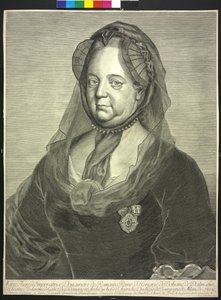 Impératrice du Saint-Empire romain germanique Marie-Thérèse (gravure) - Johann Christoph von Reinsperger