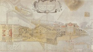 Plan du parc Frédéric de Sanssouci à Potsdam, 1772 - Johann David Schleuen