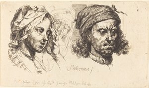 Jeune femme, vieille femme et homme aux cheveux longs - Johann Eleazar Schenau