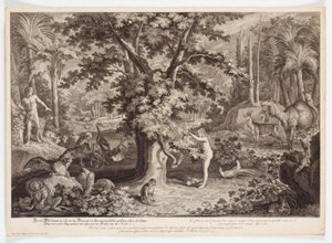 Ève cueille la pomme de l