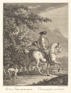 Chasseur avec une meute de chiens - Johann Elias Ridinger