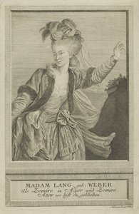 Aloisia Lange, née Weber 1760-1839 en Zemire, 1784 - Johann Esaias Nilson