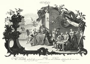 Jeux de société (gravure) - Johann Esaias Nilson