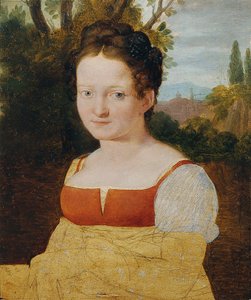 Portrait de jeune fille - Johann Evangelist Scheffer von Leonhardshoff