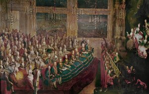 Il Parnasso Confuso Opéra de Christoph Willibald Gluck ... (huile sur toile) - Johann Franz Greipel
