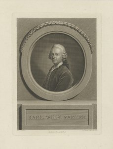 Portrait de Karl Wilhelm Ramler 1725-1798, 1774 - Johann Friedrich Bause